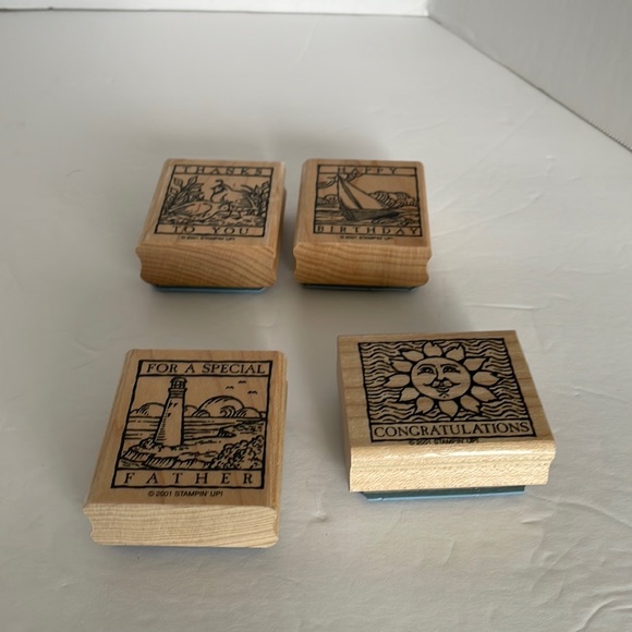 Stampin Up! Wonderful Woodwork Stamps set of 4 - Picture 7 of 10